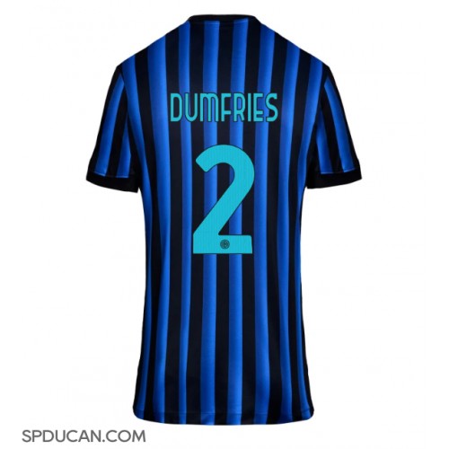 Zenski Nogometni Dres Inter Milan Denzel Dumfries #2 Domaci 2025-26 Kratak Rukav Zenski Nogometni Dres Inter Milan Denzel Dumfries #2 Domaci 2025-26 Kratak Rukav